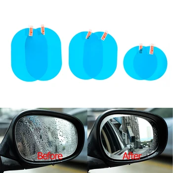 Две защитни мембрани за огледала за обратно виждане на автомобила Водоустойчив и противотуманная прозрачна мембрана за прозорци